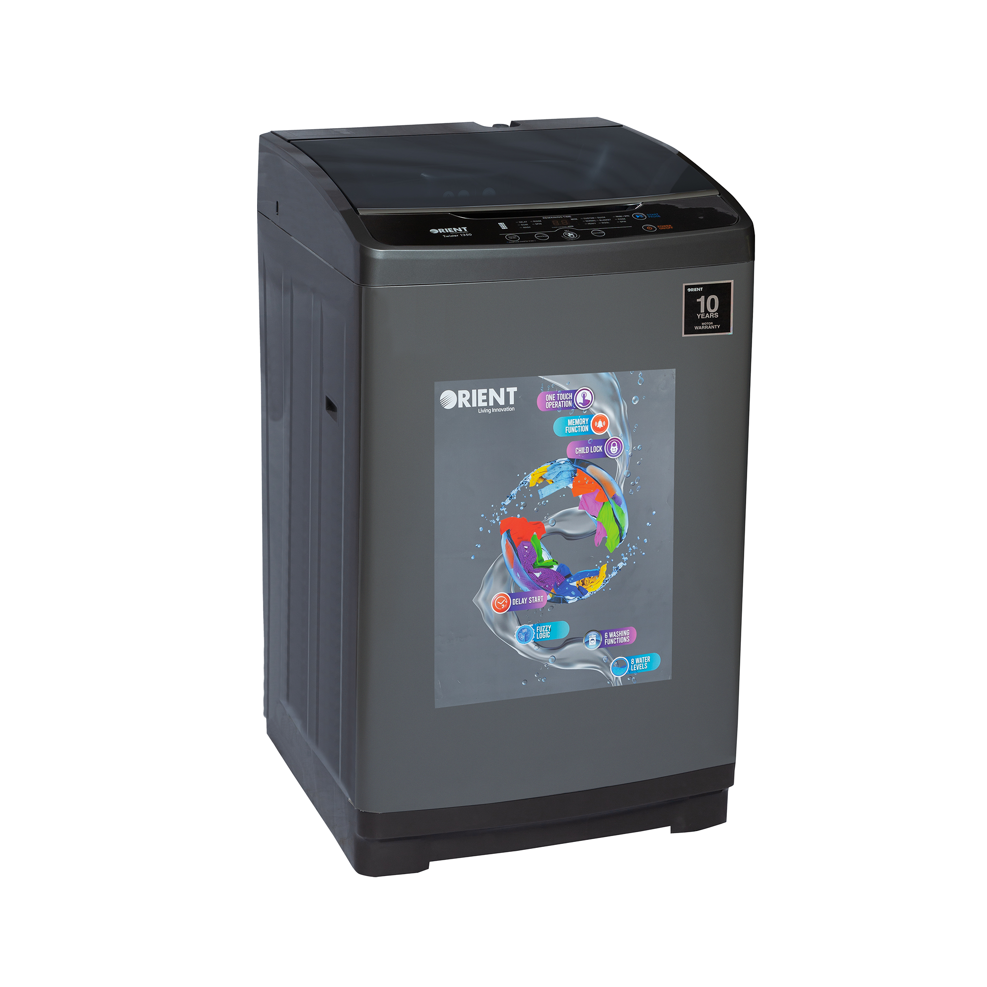 Twister 1150 10 Kg Metallic Grey Washing Machine