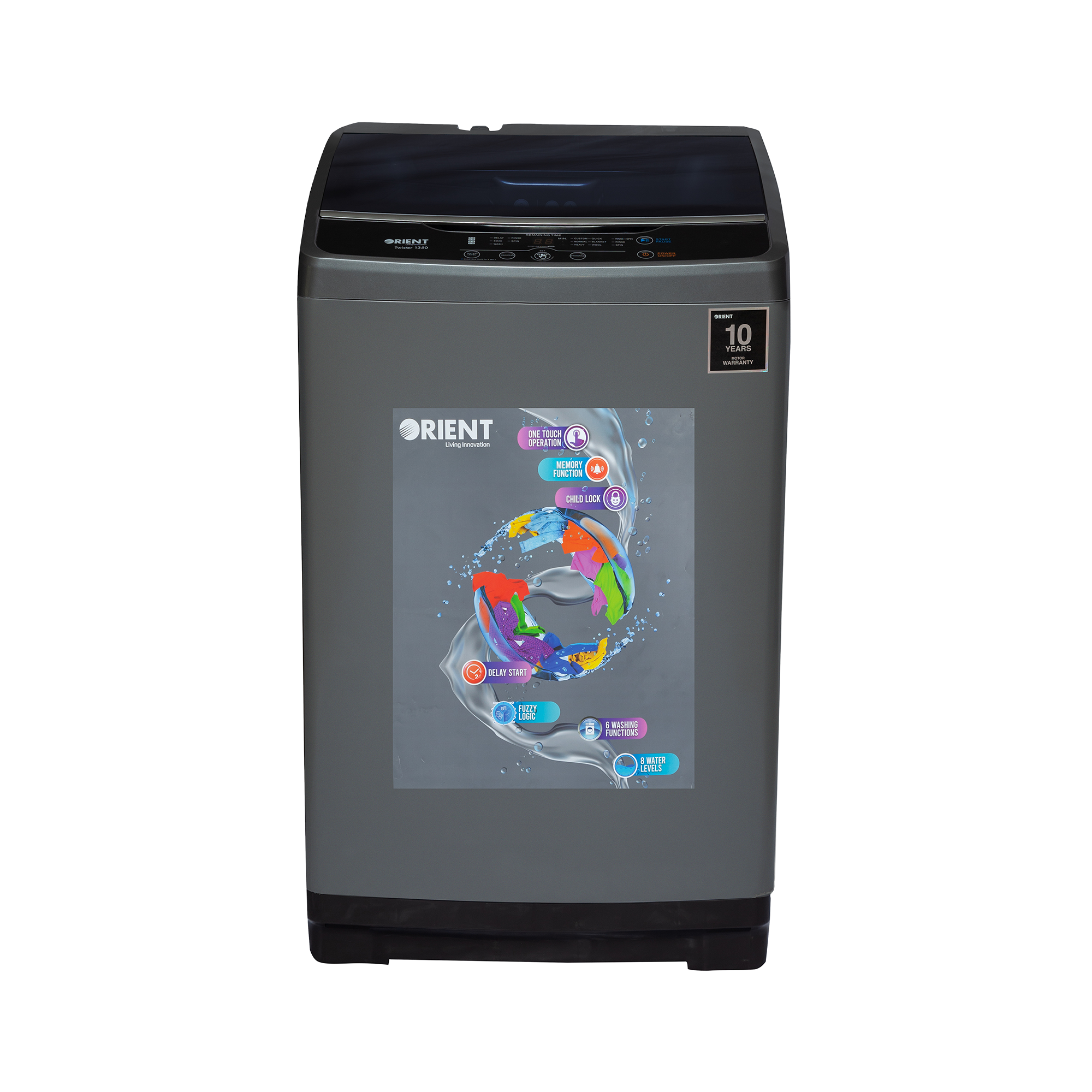 Twister 1150 10 Kg Metallic Grey Washing Machine