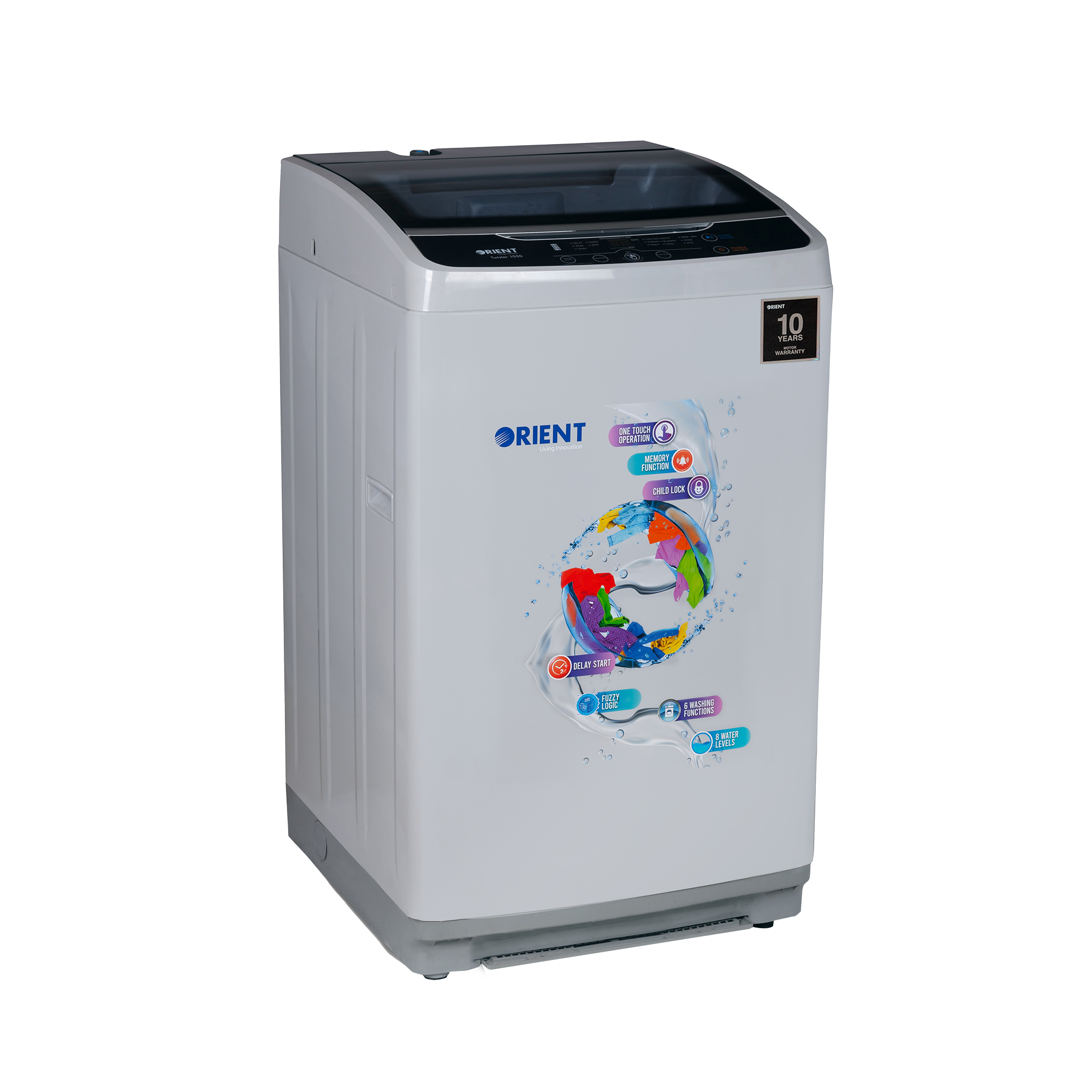Twister 1350 12 Kg Metallic Silver Washing Machine