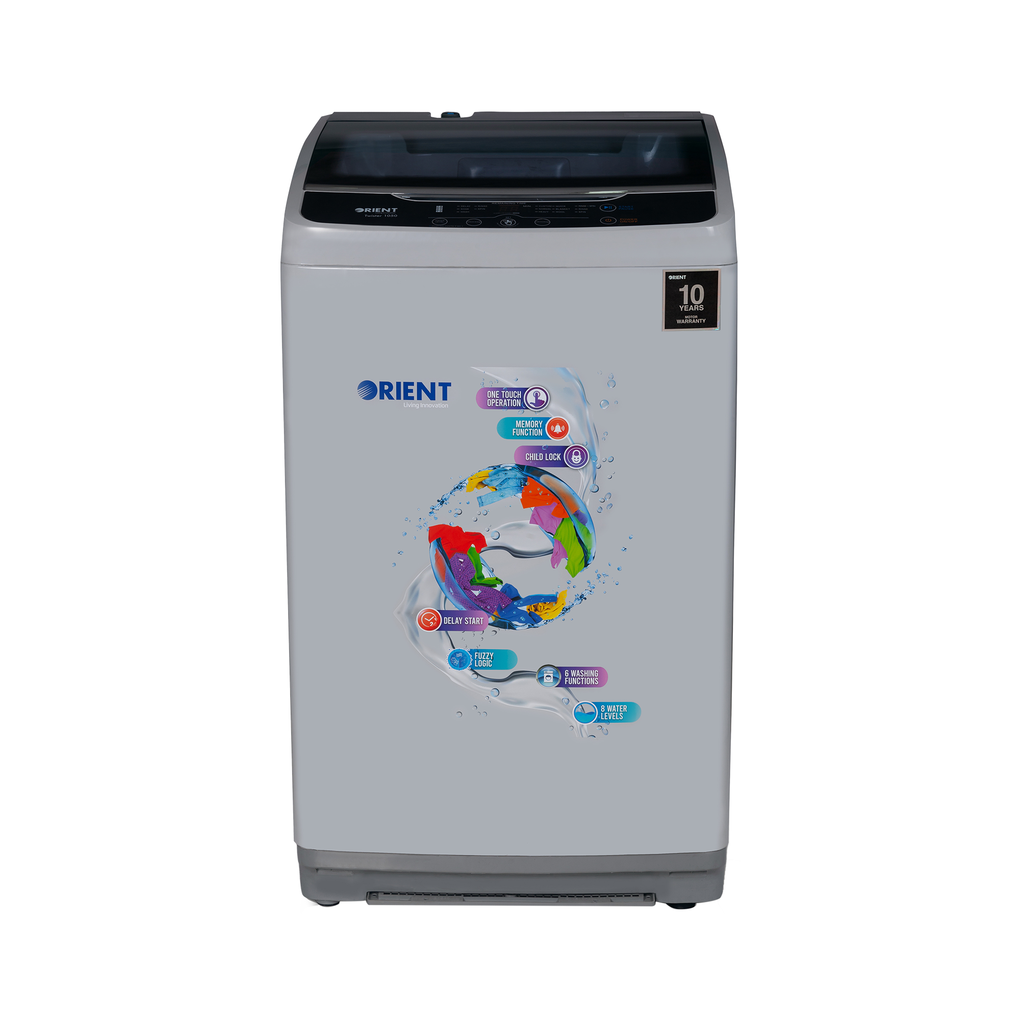 Twister 1350 12 Kg Metallic Silver Washing Machine