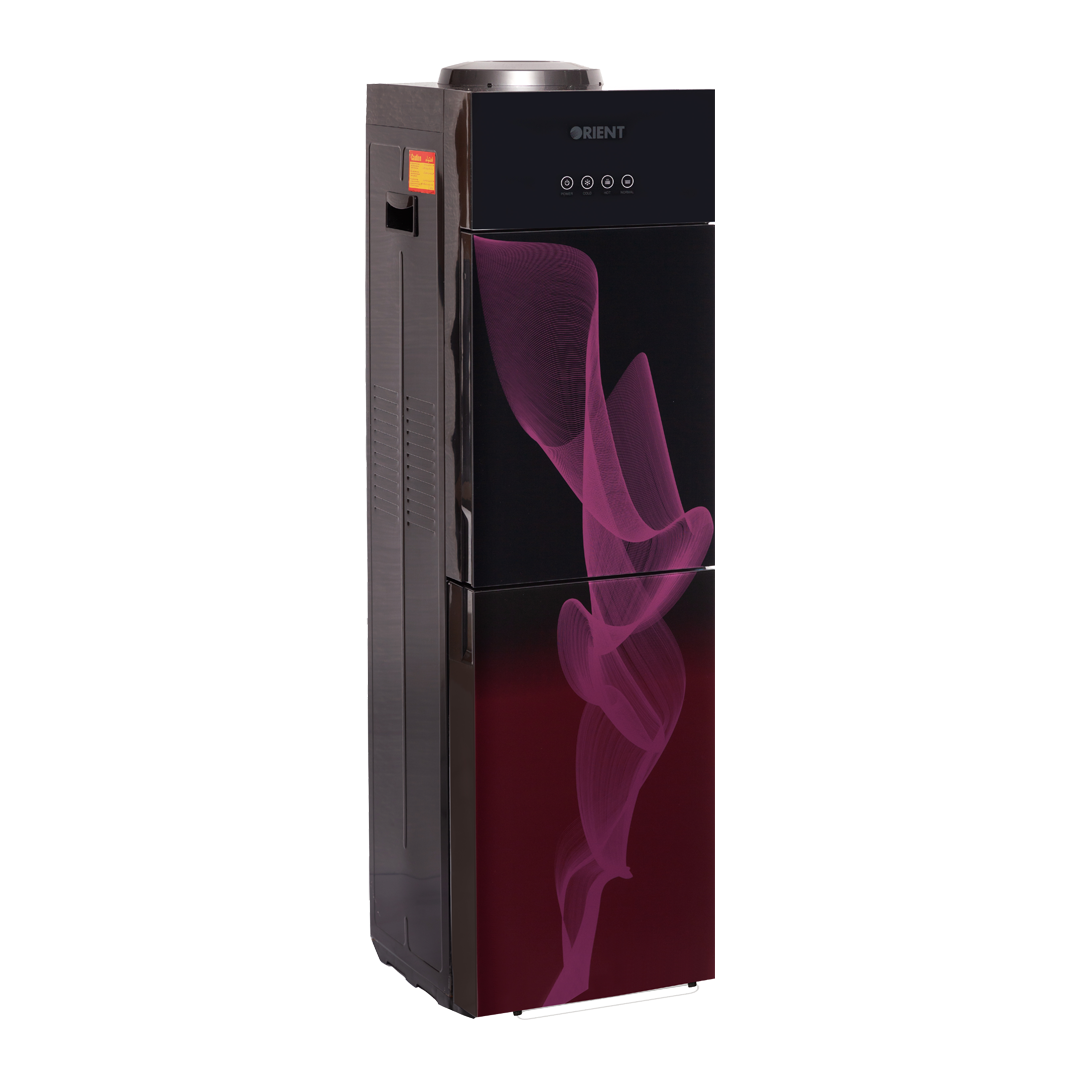Crystal 3 Taps Purple Glass Door Water Dispenser