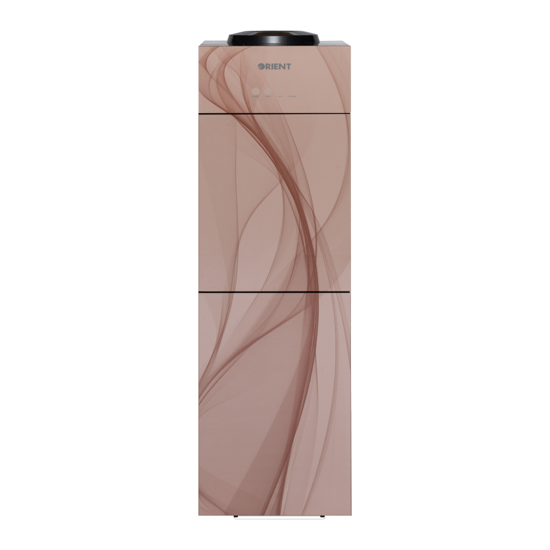 Crystal 3 Taps Golden Glass Door Water Dispenser