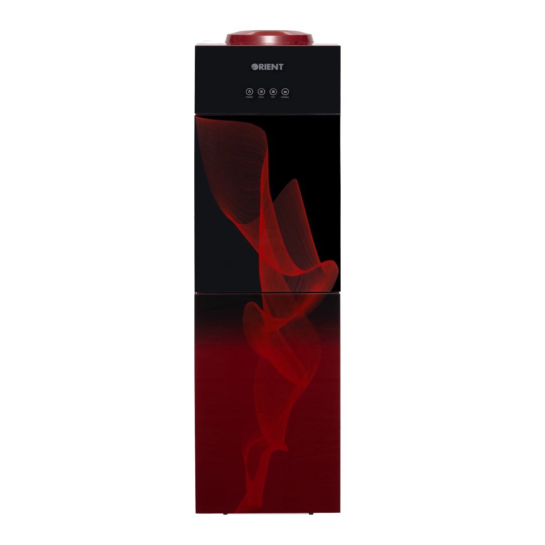 Crystal 3 Taps Red Glass Door Water Dispenser