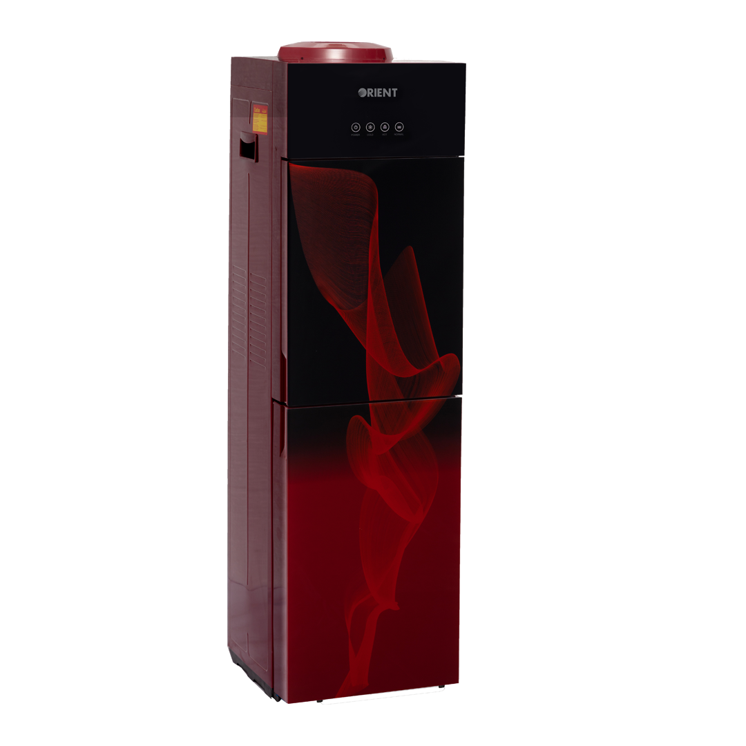 Crystal 3 Taps Red Glass Door Water Dispenser